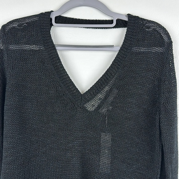 NWT 360 Sweater Loose Knit Long Sleeve Asymmetrical Sweater Top - Picture 2 of 10